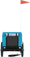 vidaXL - Hondenfietstrailer - oxford - stof - en - ijzer - blauw - en - zwart