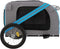 vidaXL - Hondenfietstrailer - oxford - stof - en - ijzer - blauw - en - grijs