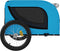 vidaXL - Hondenfietstrailer - oxford - stof - en - ijzer - blauw - en - zwart