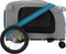 vidaXL - Hondenfietstrailer - oxford - stof - en - ijzer - blauw - en - grijs