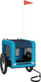 vidaXL - Hondenfietstrailer - oxford - stof - en - ijzer - blauw - en - zwart