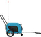 vidaXL - Hondenfietstrailer - oxford - stof - en - ijzer - blauw - en - zwart