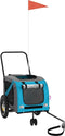 vidaXL - Hondenfietstrailer - oxford - stof - en - ijzer - blauw - en - zwart