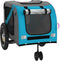 vidaXL - Hondenfietstrailer - oxford - stof - en - ijzer - blauw - en - zwart