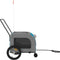vidaXL - Hondenfietstrailer - oxford - stof - en - ijzer - blauw - en - grijs