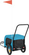 vidaXL - Hondenfietstrailer - oxford - stof - en - ijzer - blauw - en - zwart