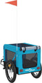 vidaXL - Hondenfietstrailer - oxford - stof - en - ijzer - blauw - en - zwart