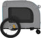 vidaXL - Hondenfietstrailer - oxford - stof - en - ijzer - blauw - en - grijs