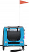 vidaXL - Hondenfietstrailer - oxford - stof - en - ijzer - blauw - en - grijs