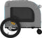 vidaXL - Hondenfietstrailer - oxford - stof - en - ijzer - blauw - en - grijs