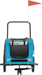 vidaXL - Hondenfietstrailer - oxford - stof - en - ijzer - blauw - en - grijs