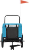 vidaXL - Hondenfietstrailer - oxford - stof - en - ijzer - blauw - en - zwart