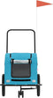 vidaXL - Hondenfietstrailer - oxford - stof - en - ijzer - blauw