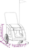 vidaXL - Hondenfietstrailer - oxford - stof - en - ijzer - blauw