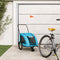 vidaXL - Hondenfietstrailer - oxford - stof - en - ijzer - blauw