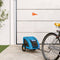vidaXL - Hondenfietstrailer - oxford - stof - en - ijzer - blauw