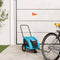 vidaXL - Hondenfietstrailer - oxford - stof - en - ijzer - blauw
