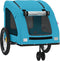 vidaXL - Hondenfietstrailer - oxford - stof - en - ijzer - blauw