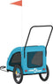 vidaXL - Hondenfietstrailer - oxford - stof - en - ijzer - blauw