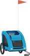 vidaXL - Hondenfietstrailer - oxford - stof - en - ijzer - blauw