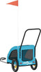vidaXL - Hondenfietstrailer - oxford - stof - en - ijzer - blauw