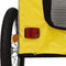 vidaXL - Hondenfietstrailer - oxford - stof - en - ijzer - geel - en - grijs