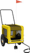 vidaXL - Hondenfietstrailer - oxford - stof - en - ijzer - geel - en - zwart