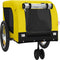 vidaXL - Hondenfietstrailer - oxford - stof - en - ijzer - geel - en - zwart