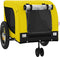 vidaXL - Hondenfietstrailer - oxford - stof - en - ijzer - geel - en - zwart