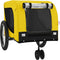 vidaXL - Hondenfietstrailer - oxford - stof - en - ijzer - geel - en - zwart