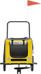 vidaXL - Hondenfietstrailer - oxford - stof - en - ijzer - geel - en - grijs