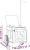 vidaXL - Hondenfietstrailer - oxford - stof - en - ijzer - geel - en - grijs