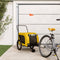 vidaXL - Hondenfietstrailer - oxford - stof - en - ijzer - geel - en - zwart