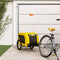 vidaXL - Hondenfietstrailer - oxford - stof - en - ijzer - geel - en - zwart