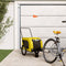 vidaXL - Hondenfietstrailer - oxford - stof - en - ijzer - geel - en - zwart