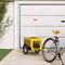 vidaXL - Hondenfietstrailer - oxford - stof - en - ijzer - geel - en - zwart
