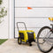 vidaXL - Hondenfietstrailer - oxford - stof - en - ijzer - geel - en - zwart