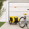 vidaXL - Hondenfietstrailer - oxford - stof - en - ijzer - geel - en - zwart
