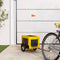vidaXL - Hondenfietstrailer - oxford - stof - en - ijzer - geel - en - zwart