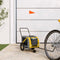 vidaXL - Hondenfietstrailer - oxford - stof - en - ijzer - geel - en - zwart