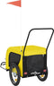vidaXL - Hondenfietstrailer - oxford - stof - en - ijzer - geel - en - zwart