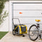 vidaXL - Hondenfietstrailer - oxford - stof - en - ijzer - geel - en - grijs