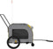 vidaXL - Hondenfietstrailer - oxford - stof - en - ijzer - geel - en - grijs