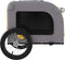 vidaXL - Hondenfietstrailer - oxford - stof - en - ijzer - geel - en - grijs