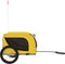 vidaXL - Hondenfietstrailer - oxford - stof - en - ijzer - geel - en - zwart