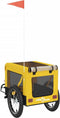 vidaXL - Hondenfietstrailer - oxford - stof - en - ijzer - geel - en - zwart