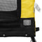 vidaXL - Hondenfietstrailer - oxford - stof - en - ijzer - geel - en - zwart