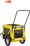 vidaXL - Hondenfietstrailer - oxford - stof - en - ijzer - geel - en - zwart