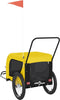 vidaXL - Hondenfietstrailer - oxford - stof - en - ijzer - geel - en - zwart