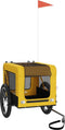 vidaXL - Hondenfietstrailer - oxford - stof - en - ijzer - geel - en - zwart